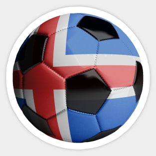 Iceland Soccer Ball Sticker